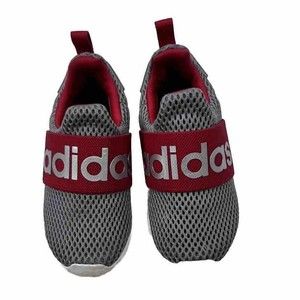 Adidas LITE RACER ADAPT 4.0 K   Sz 7Y - Kids  Gray And Red Sneakers